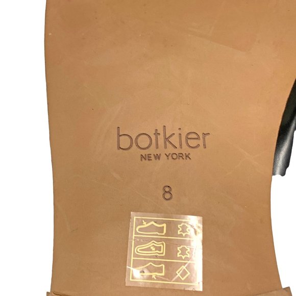 BOTKIER NY Ally Silver Criss Cross Leather Slip on‎ Flat Slides - Picture 3 of 8